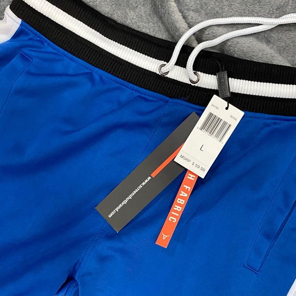 Men's Blue and White Joggers - Picture 2 of 4